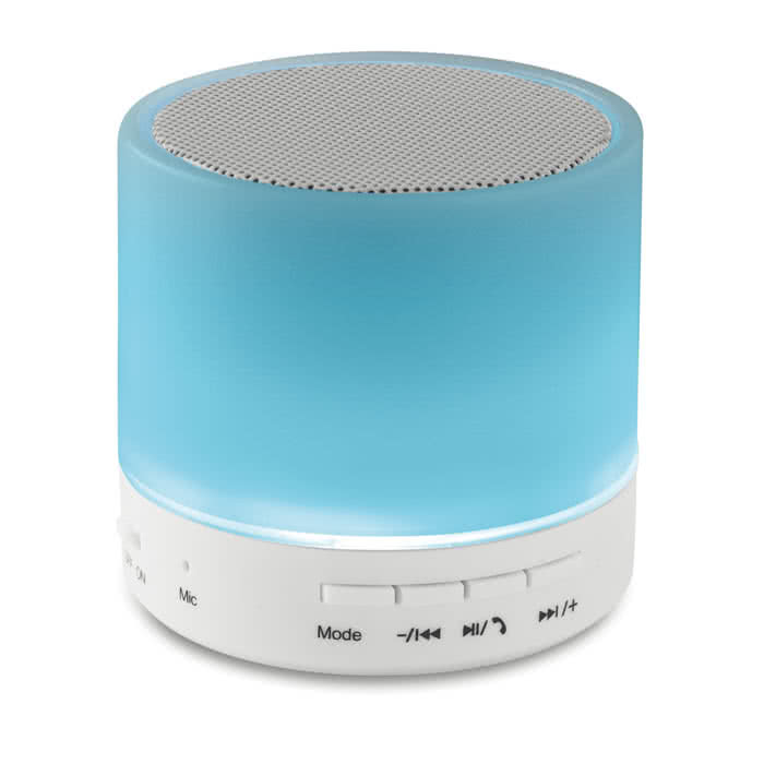 Altavoz para empresas circular Bluetooth LED color Blanco cuarta vista