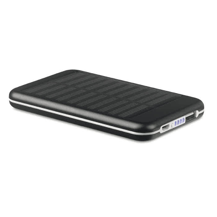 Powerbank promocional solar 4000 mAh color Negro segunda vista Powerbank promocional solar 4000 mAh color Negro segunda vista