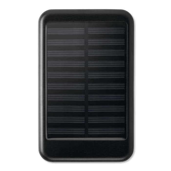 Powerbank promocional solar 4000 mAh color Negro tercera vista Powerbank promocional solar 4000 mAh color Negro tercera vista