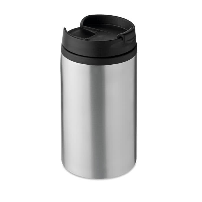 Taza térmica promocional de 280ml color plateado mate Taza térmica promocional de 280ml color plateado mate