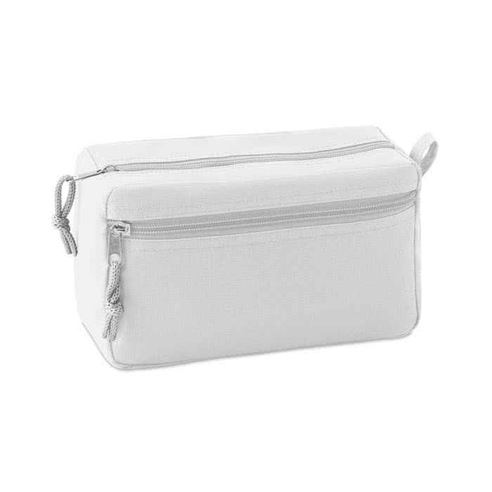 Neceser publicitario para promociones color blanco segunda vista