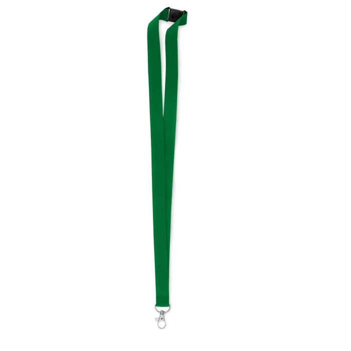 Lanyard personalizado con mosquetón color verde