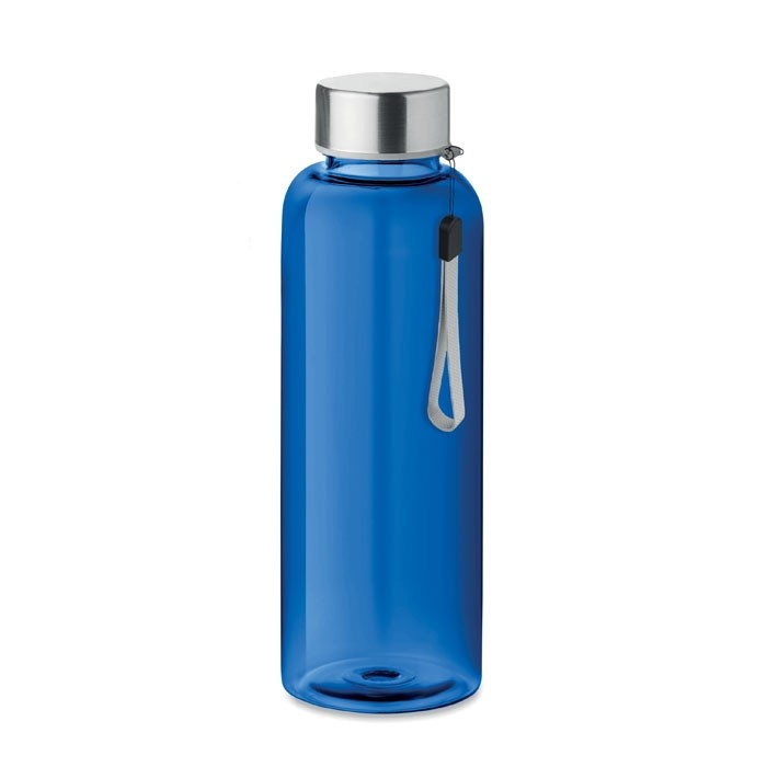 Botellas publicitarias con cordón color azul real Botellas publicitarias con cordón color azul real