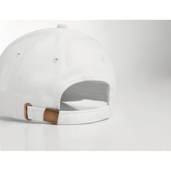 Gorra serigrafiada de alta calidad color blanco segunda vista Gorra serigrafiada de alta calidad color blanco segunda vista