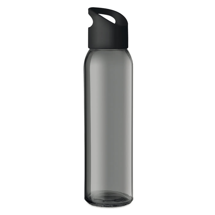 Botellas de cristal personalizadas con logo color negro Botellas de cristal personalizadas con logo color negro