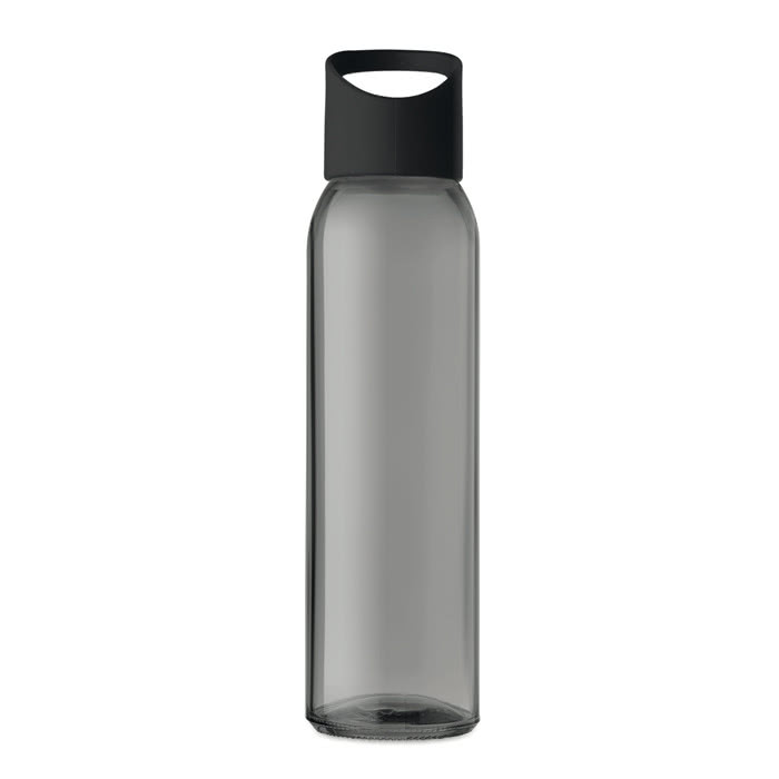 Botellas de cristal personalizadas con logo color negro segunda vista Botellas de cristal personalizadas con logo color negro segunda vista