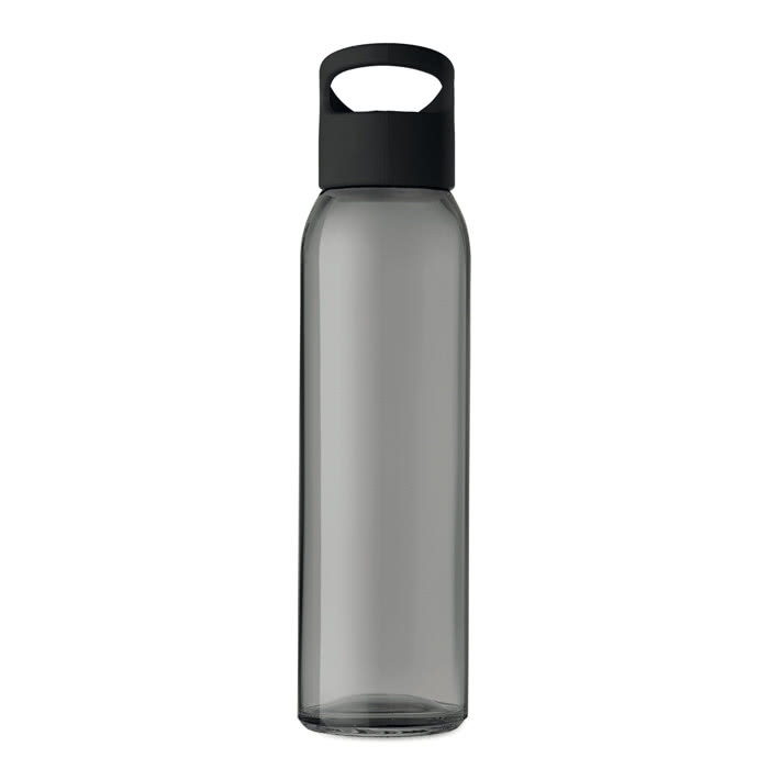 Botellas de cristal personalizadas con logo color negro tercera vista Botellas de cristal personalizadas con logo color negro tercera vista
