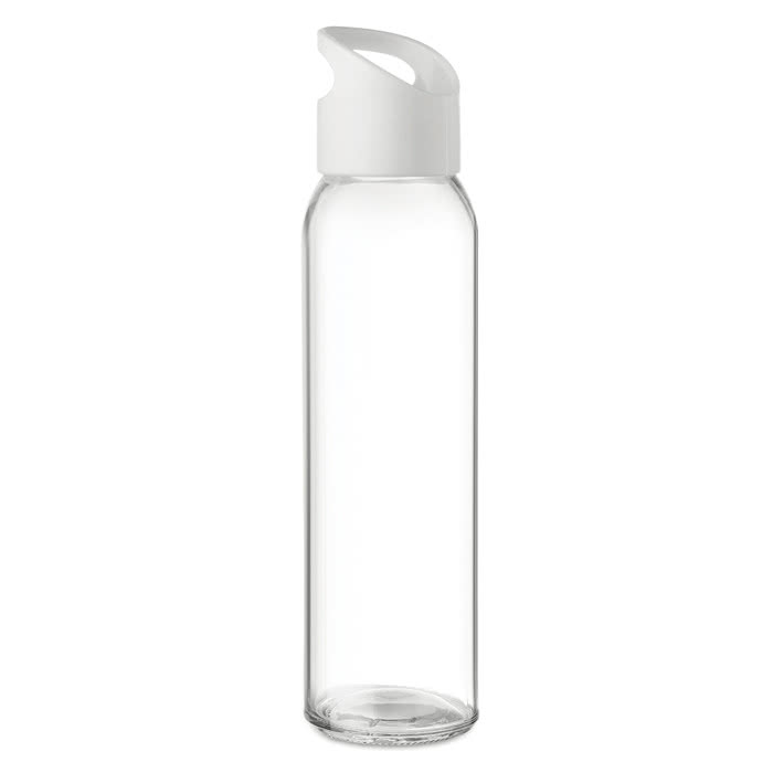Botellas de cristal personalizadas con logo color blanco Botellas de cristal personalizadas con logo color blanco