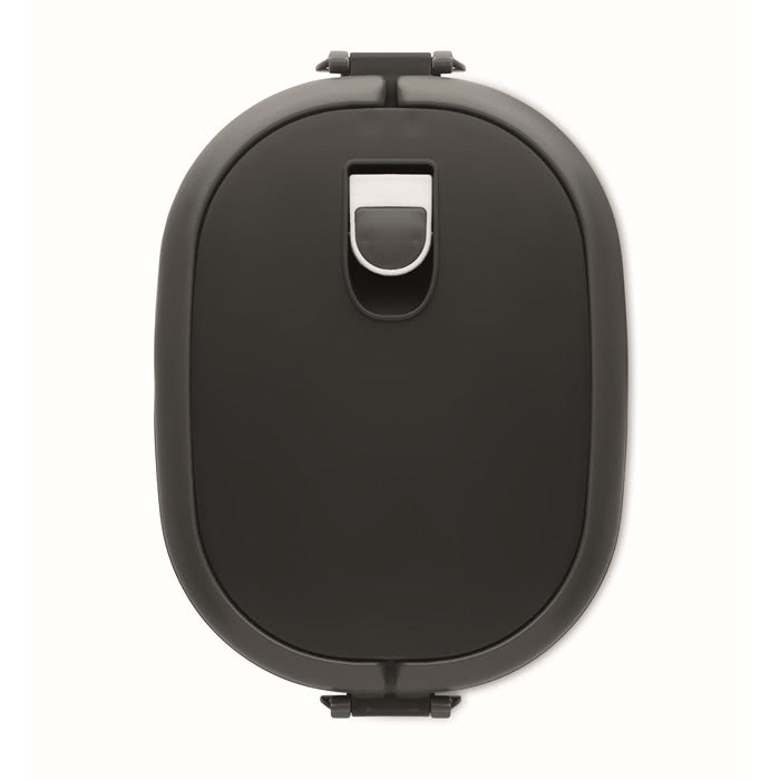 Fiambrera de PP con cierre hermético color negro segunda vista