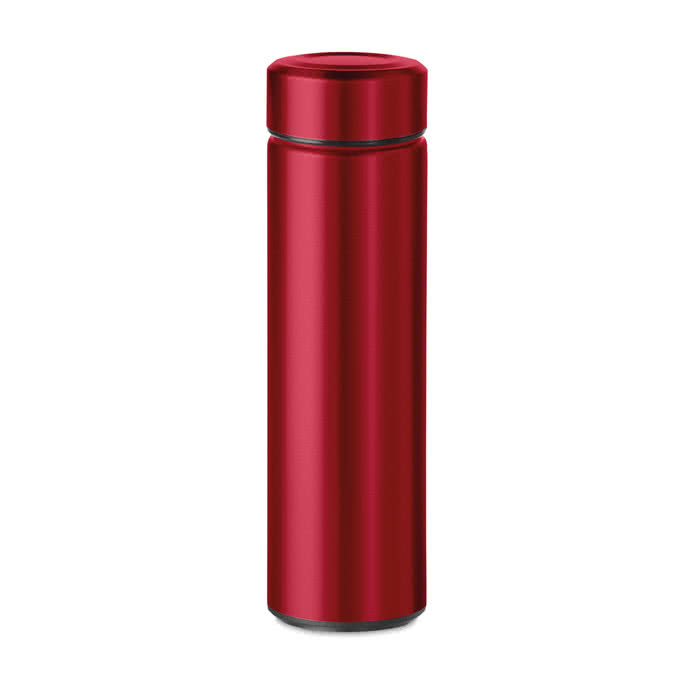 Termos de acero con infusor color rojo
