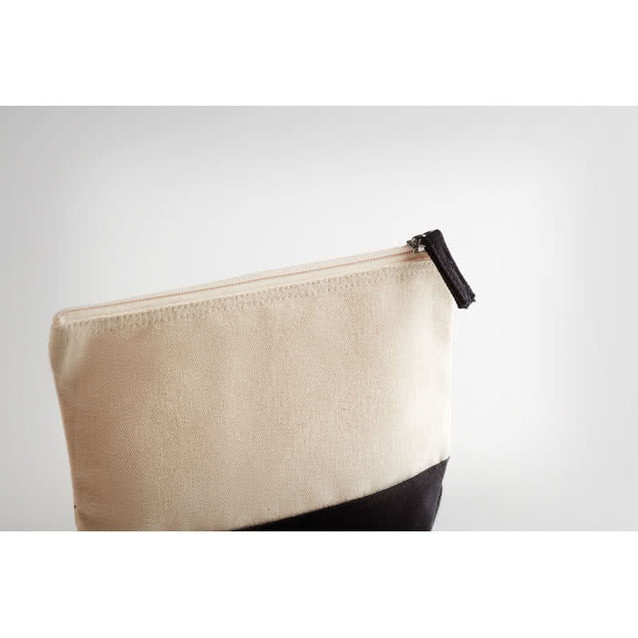 Neceseres personalizados de algodón color negro segunda vista