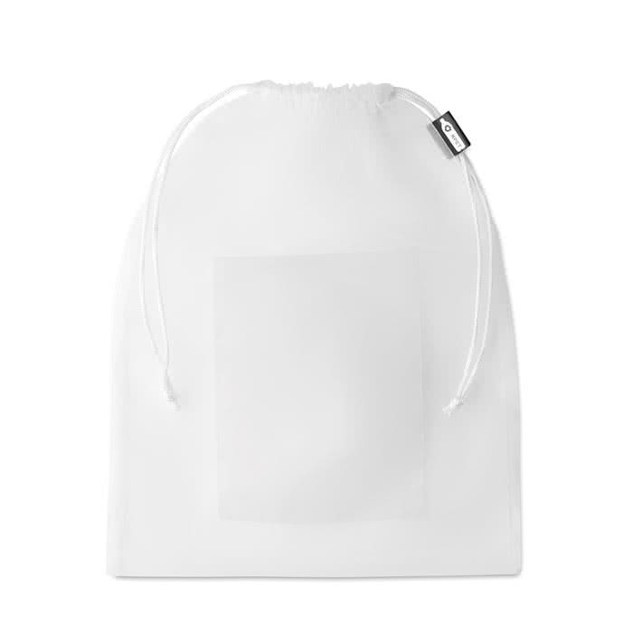 Bolsa rejilla de plásticos reciclados color blanco Bolsa rejilla de plásticos reciclados color blanco