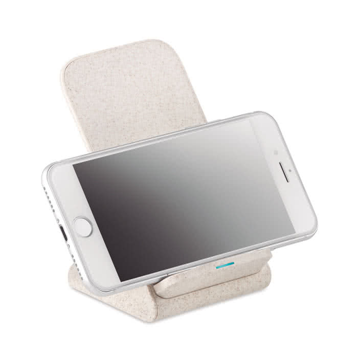 Cargadores inalámbricos paja de trigo color beige tercera vista