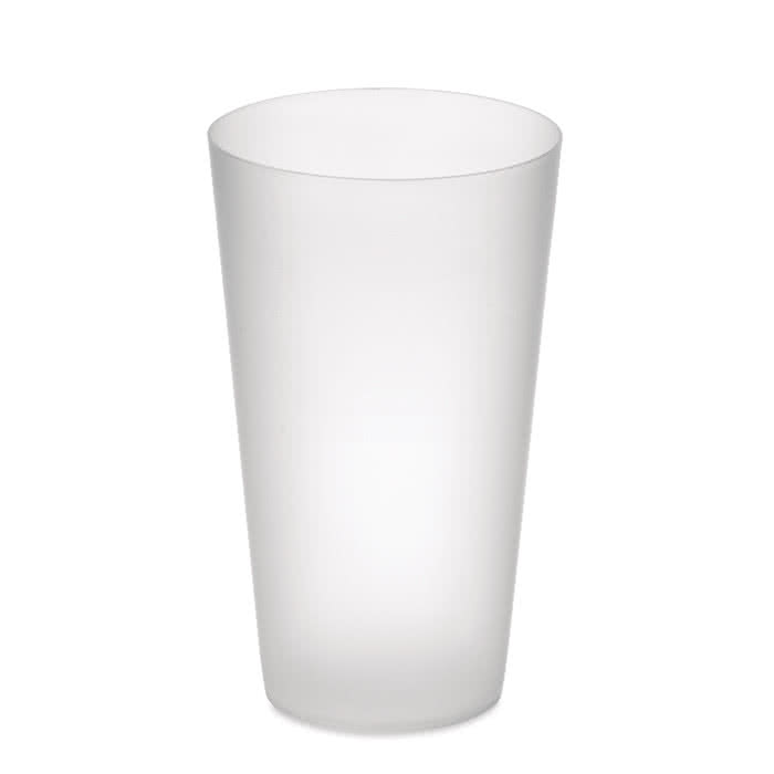 Vasos reutilizables acabado glaseado color blanco