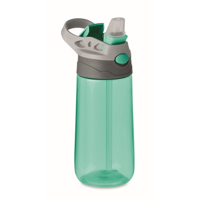 Botellas de plástico para agua personalizadas color verde segunda vista Botellas de plástico para agua personalizadas color verde segunda vista