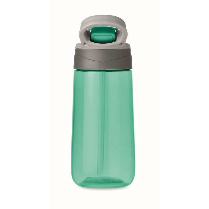 Botellas de plástico para agua personalizadas color verde cuarta vista Botellas de plástico para agua personalizadas color verde cuarta vista