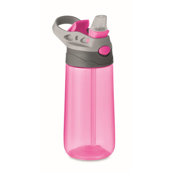 Botellas de plástico para agua personalizadas color rosa segunda vista Botellas de plástico para agua personalizadas color rosa segunda vista