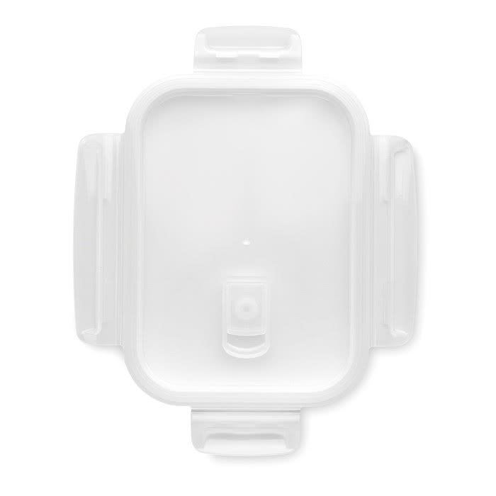 Fiambrera de vidrio con tapa hermética color transparente cuarta vista