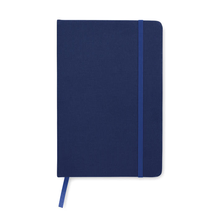 Libreta RPET personalizada tamaño A5 color azul segunda vista Libreta RPET personalizada tamaño A5 color azul segunda vista