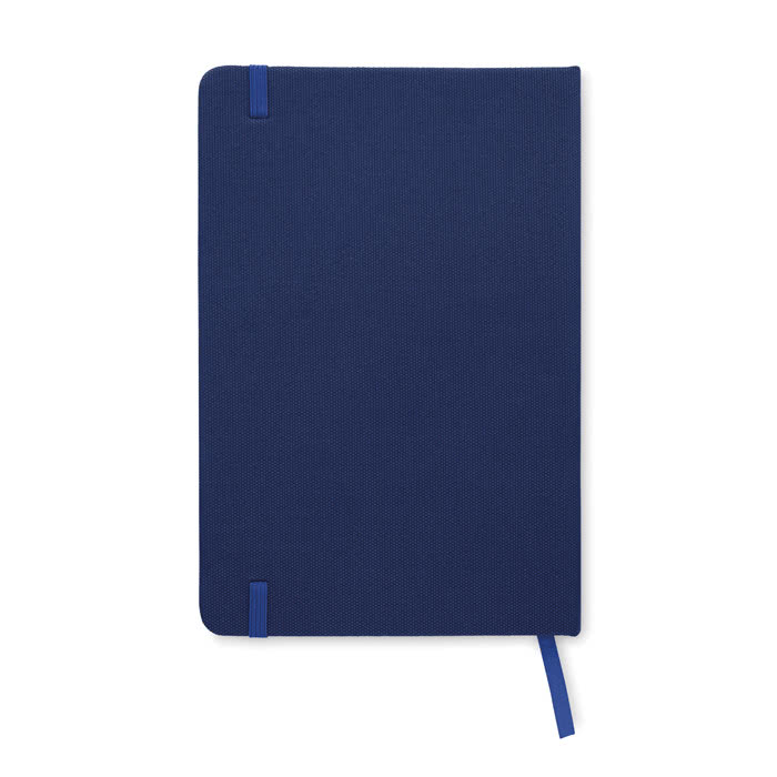 Libreta RPET personalizada tamaño A5 color azul tercera vista Libreta RPET personalizada tamaño A5 color azul tercera vista