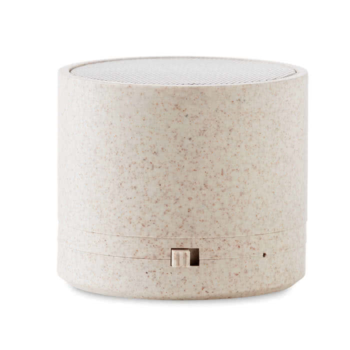 Altavoz inalámbrico carcasa de trigo color beige segunda vista