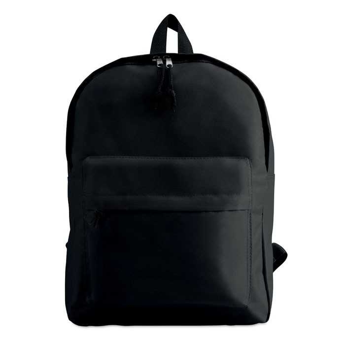 Mochila personalizada con bolsillo exterior color Negro Mochila personalizada con bolsillo exterior color Negro