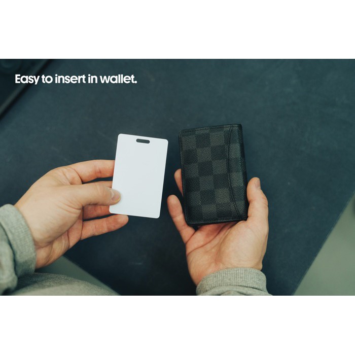 Tarjeta para encontrar la cartera compatible con Apple FindMy color blanco Tarjeta para encontrar la cartera compatible con Apple FindMy color blanco