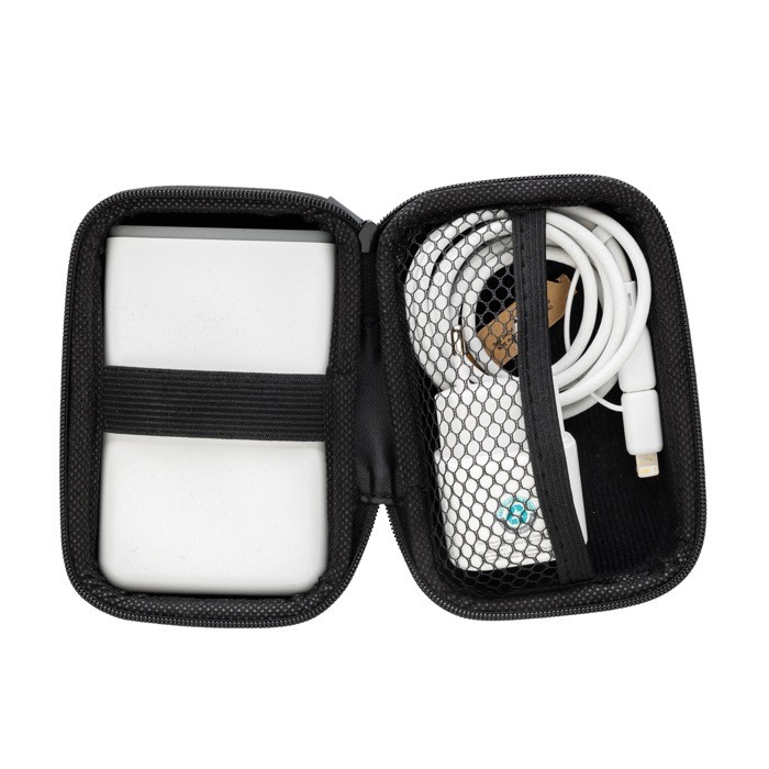 Set de carga de 3 piezas de plástico reciclado con powerbank 5.000 mAh color negro séptima vista Set de carga de 3 piezas de plástico reciclado con powerbank 5.000 mAh color negro séptima vista