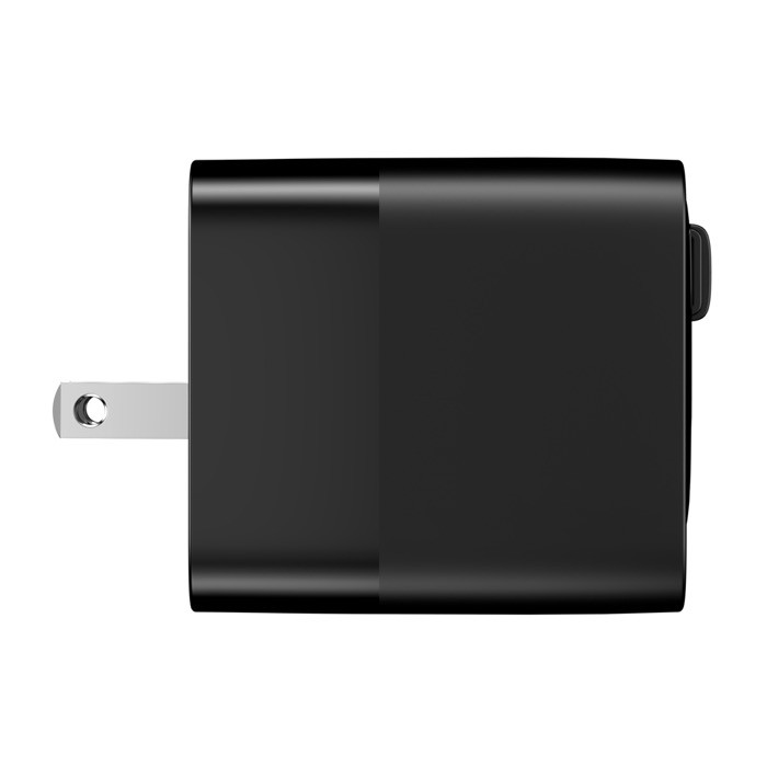 Cargador rápido GaN ecológico con cable retráctil de 80cm 65W color negro novena vista