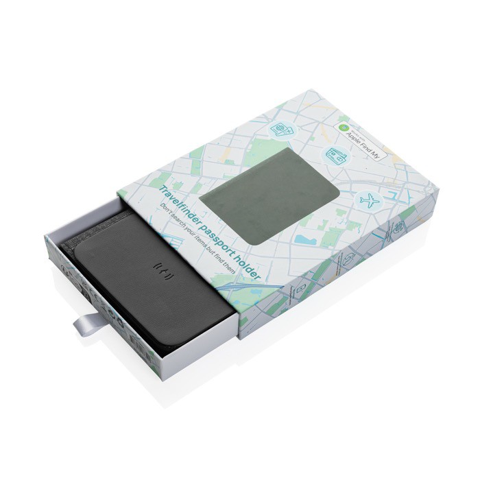 Porta pasaporte rastreable con localización Find My de Apple color negro Porta pasaporte rastreable con localización Find My de Apple color negro