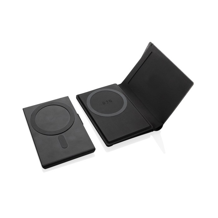 Cartera de poliéster con rastreador conectado con Find My color negro tercera vista Cartera de poliéster con rastreador conectado con Find My color negro tercera vista