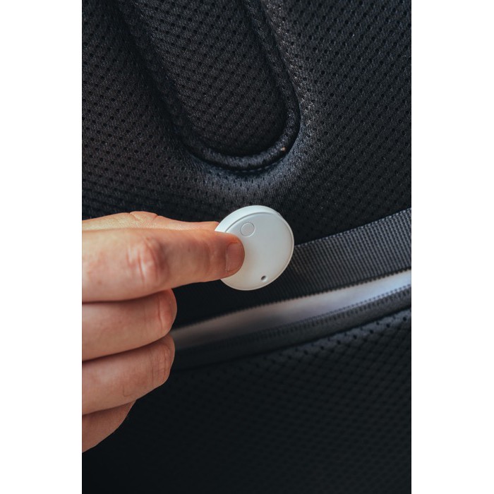 Llavero localizador ecológico con alarma compatible Apple y Android color blanco