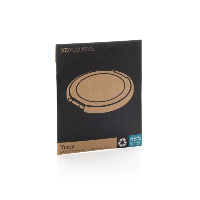 Soporte ecológico con imán extra fuerte magnético para teléfono color gris segunda vista con caja Soporte ecológico con imán extra fuerte magnético para teléfono color gris segunda vista con caja