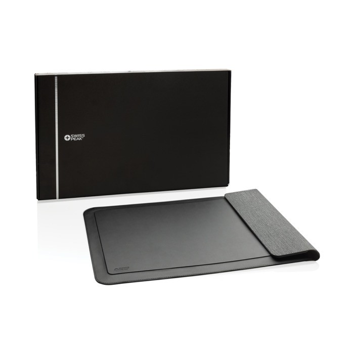 Funda ecológica con cierre y carga magnética para portátiles 15.6” Swiss Peak color negro segunda vista con caja