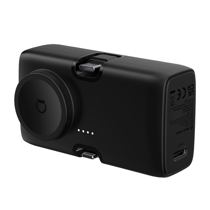 Cargador para reloj y varios dispositivos con potencia de 20W color negro tercera vista