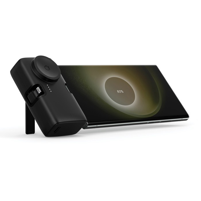 Cargador para reloj y varios dispositivos con potencia de 20W color negro cuarta vista