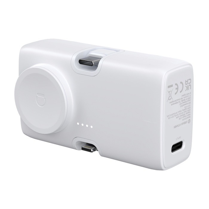 Cargador para reloj y varios dispositivos con potencia de 20W color blanco tercera vista