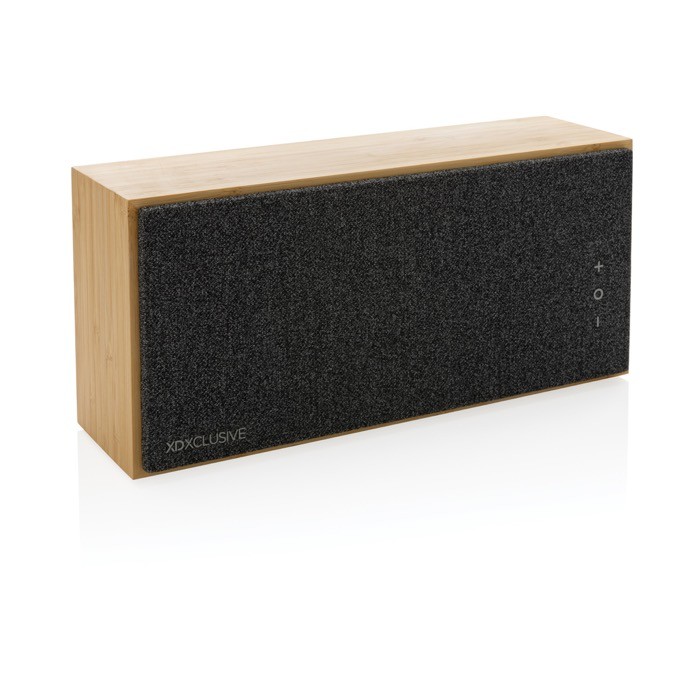 Altavoces inalámbricos de bambú y 20w color madera Altavoces inalámbricos de bambú y 20w color madera