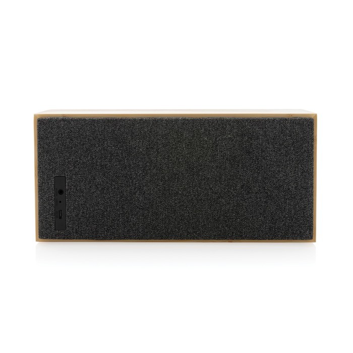 Altavoces inalámbricos de bambú y 20w color madera cuarta vista Altavoces inalámbricos de bambú y 20w color madera cuarta vista