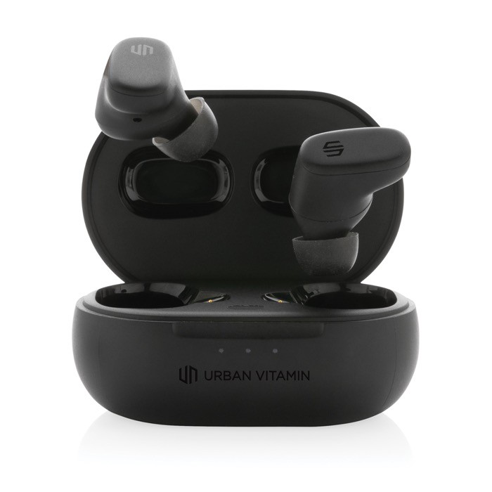 Auriculares de botón sin ruido color negro Auriculares de botón sin ruido color negro