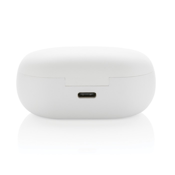 Auriculares de botón sin ruido color blanco quinta vista Auriculares de botón sin ruido color blanco quinta vista
