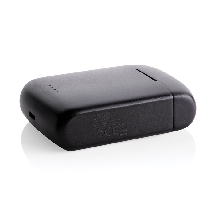 Auriculares inalámbricos con panel solar de carga y BT 5.3 color negro séptima vista Auriculares inalámbricos con panel solar de carga y BT 5.3 color negro séptima vista