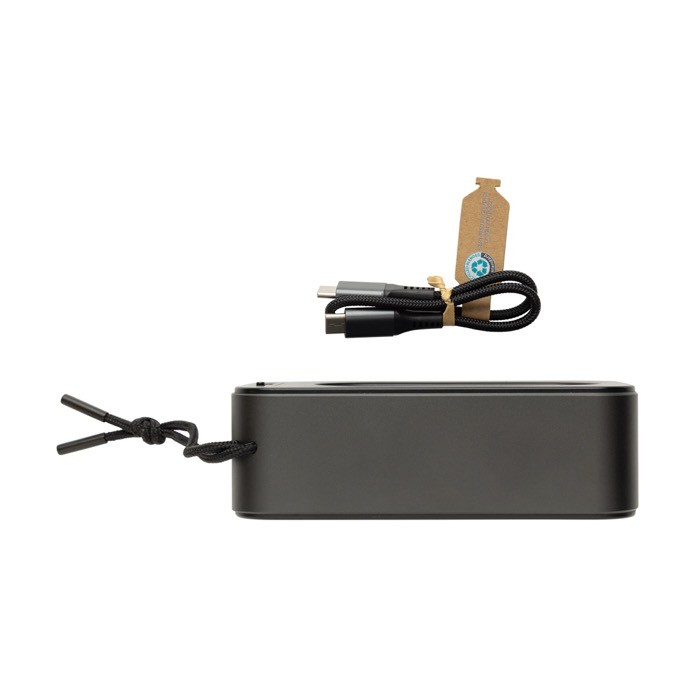 Altavoz BT 5.3 en aluminio reciclado con graves potentes 10W Swiss Peak color gris sexta vista