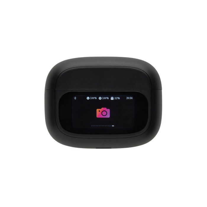 Auriculares inalámbricos con pantalla táctil y función llamada color negro decima vista Auriculares inalámbricos con pantalla táctil y función llamada color negro decima vista