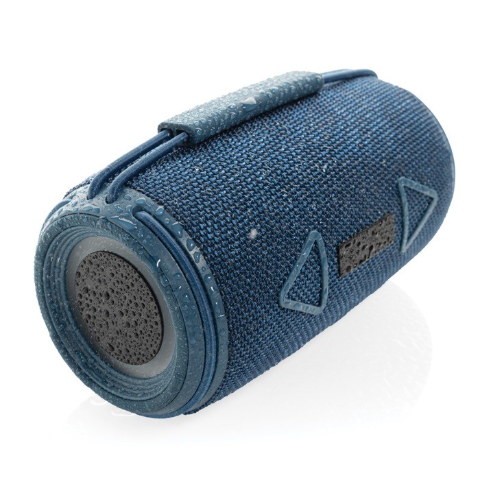 Altavoz BT 5.3 en plástico reciclado con resistencia IPX4 16W color azul sexta vista