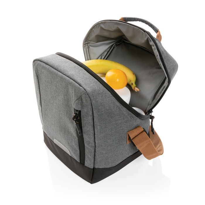 Bolsa nevera de diseño urbano color gris oscuro quinta vista Bolsa nevera de diseño urbano color gris oscuro quinta vista