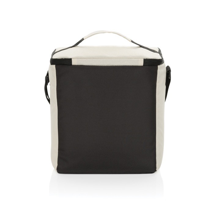 Bolsa térmica RPET con bolsilo frontal y capacidad hasta 12 latas color blanco roto quinta vista