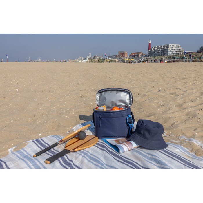 Nevera eco con asa superior resistente y correa de hombro 10L color azul marino Nevera eco con asa superior resistente y correa de hombro 10L color azul marino