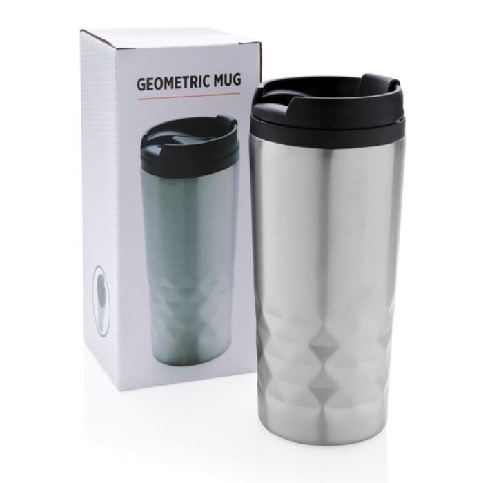 Taza con función termo y forma geométrica 300ml caja Taza con función termo y forma geométrica 300ml caja
