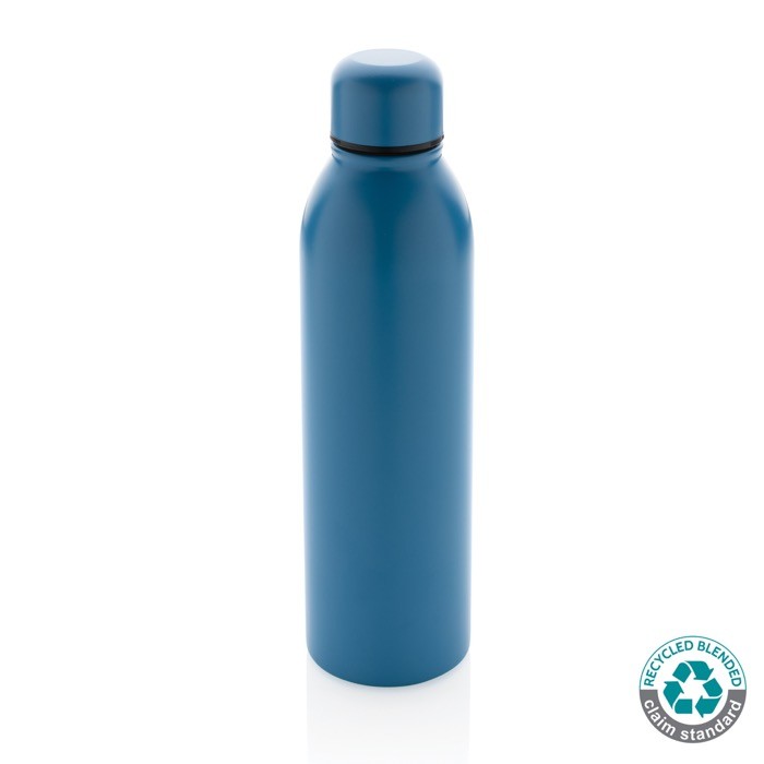 Botella promocional de acero reciclado color azul Botella promocional de acero reciclado color azul